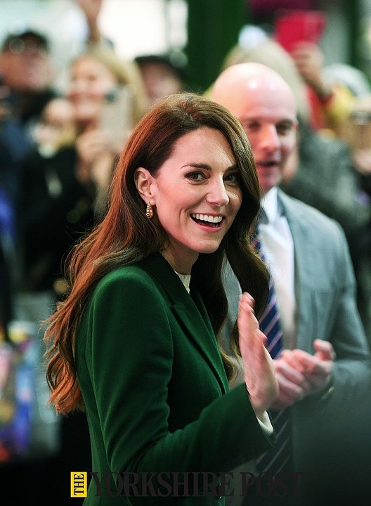 The Princess of Wales, Kate Middleton, arrives in Kirkgate Market in Leeds.