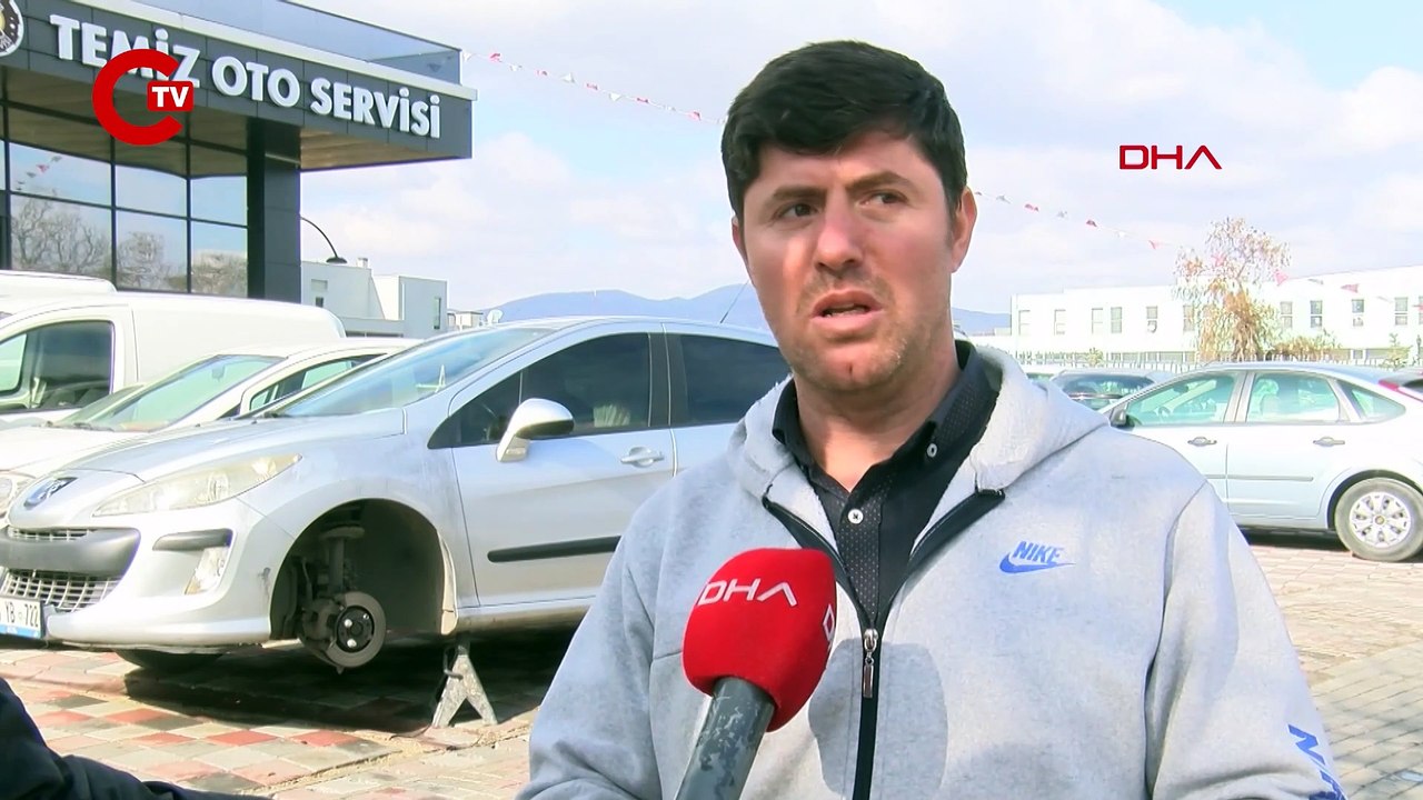 Otomobilinin lastiklerinin çalındığını ilerleyemeyince fark etti