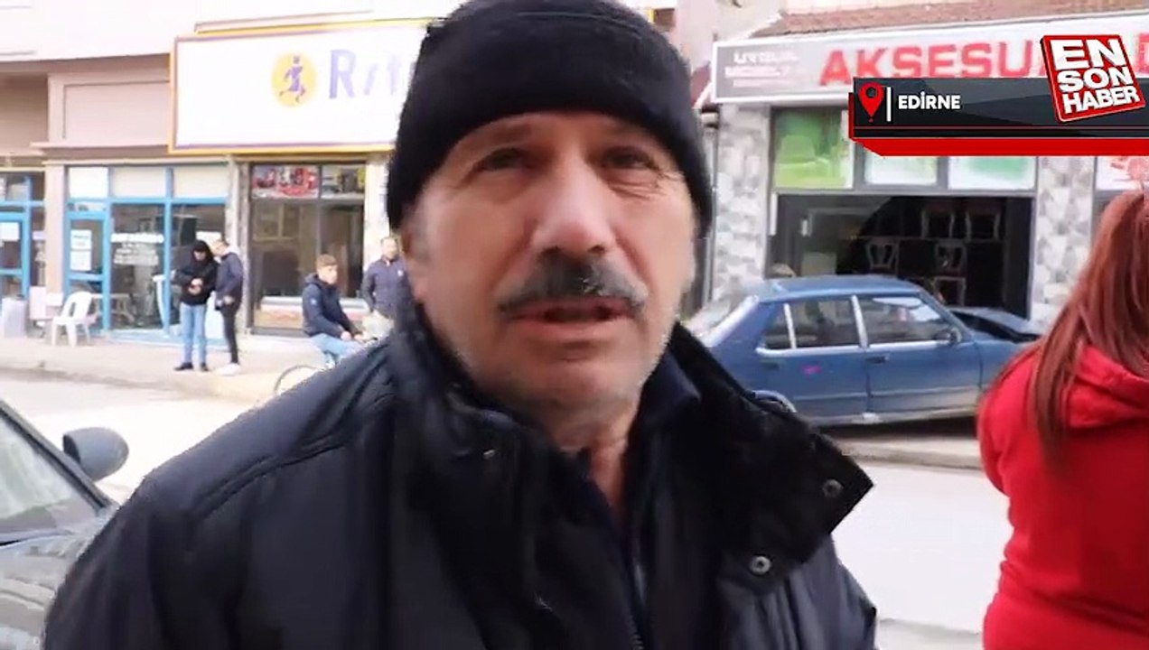 Edirne'de kontrolden çıkan araç mobilya dükkanına daldı