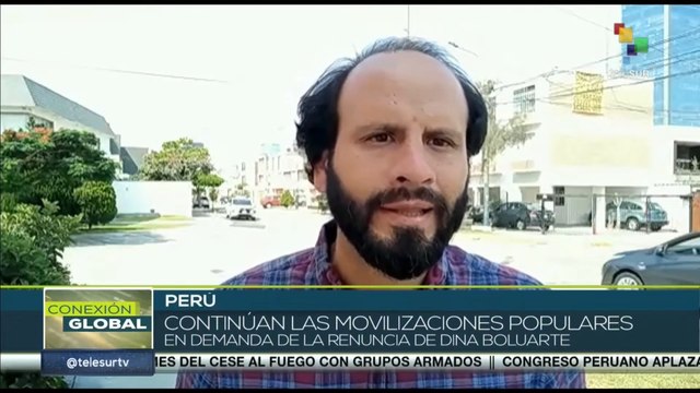 Continúan las movilizaciones populares en la capital de Perú