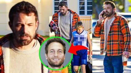 Ben Affleck happily listens to his son Samuel about the man he just met, John Miller