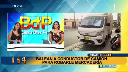 Disparan a conductor de camión para robarle mercadería en el Rímac