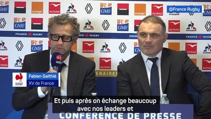 XV de France - Galthié : "Nous voulons continuer à progresser"