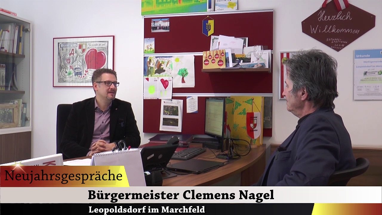 Neujahrsgespräche Bürgermeister Clemens Nagel Leopoldsdorf im Marchfeld