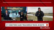 Icy conditions cause treacherous travel in South