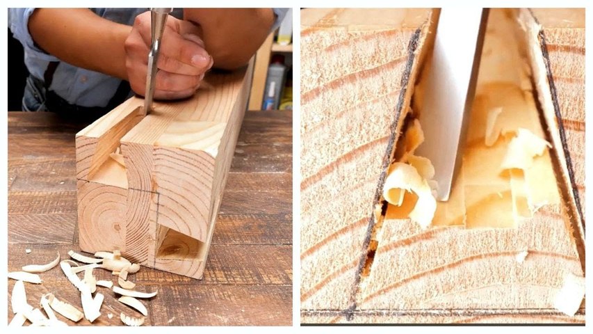 Perfect wooden connection and carving! Woodworking tips and hacks for everyone!