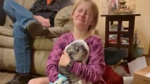 Girl Whose Beloved Dog Passed Away Surprised With Cuddle Pillow | Happily TV