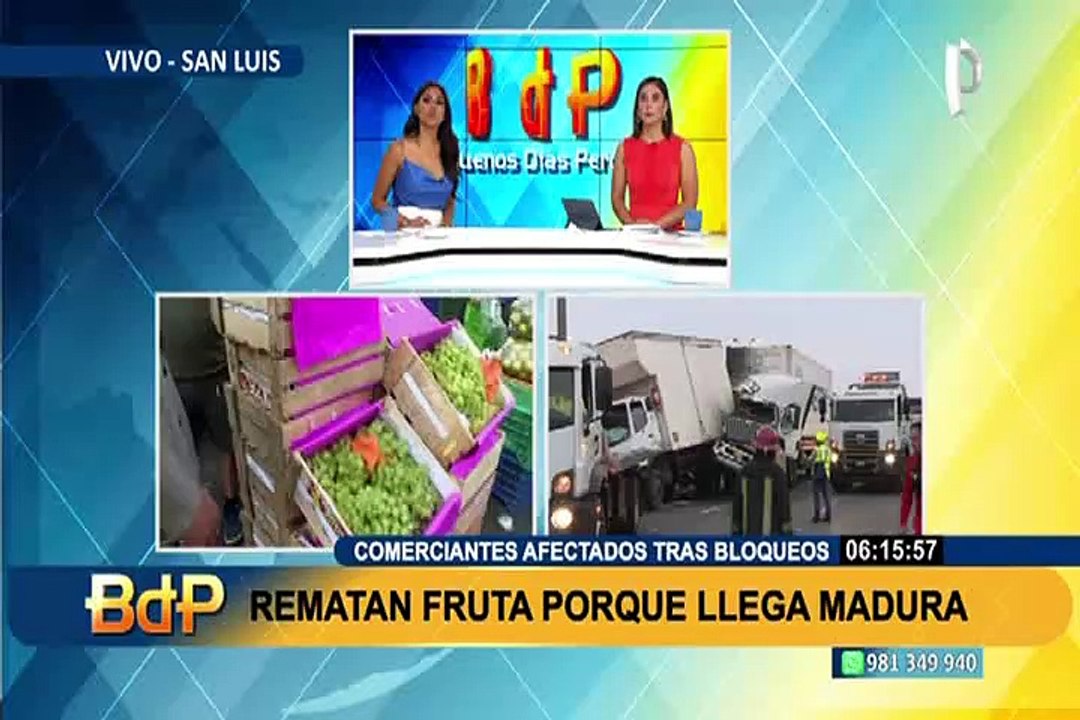 SJM: un herido deja triple choque de vehículos de carga en la Panamericana Sur