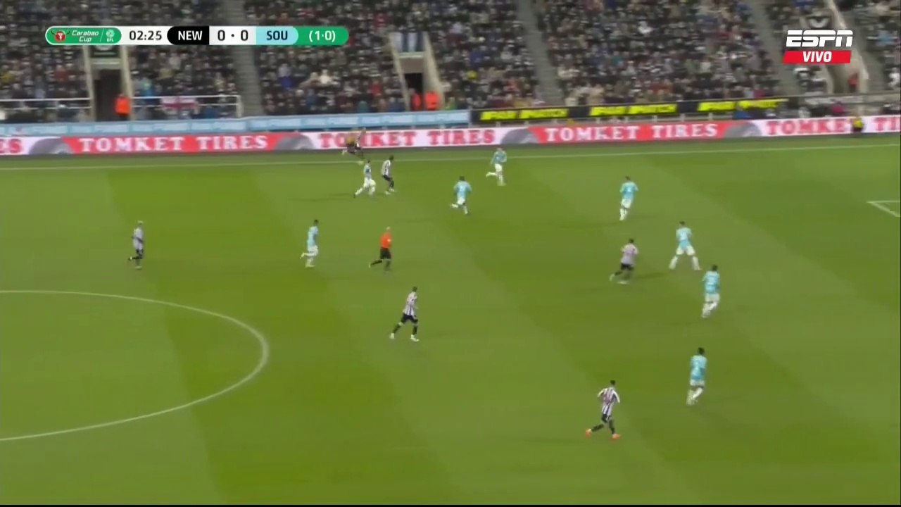 Newcastle United Vs Southampton (2-1) -Highlights - RESUMEN _ EFL Carabao Cup