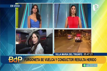 Accidente en VMT: un herido deja volcadura de furgoneta