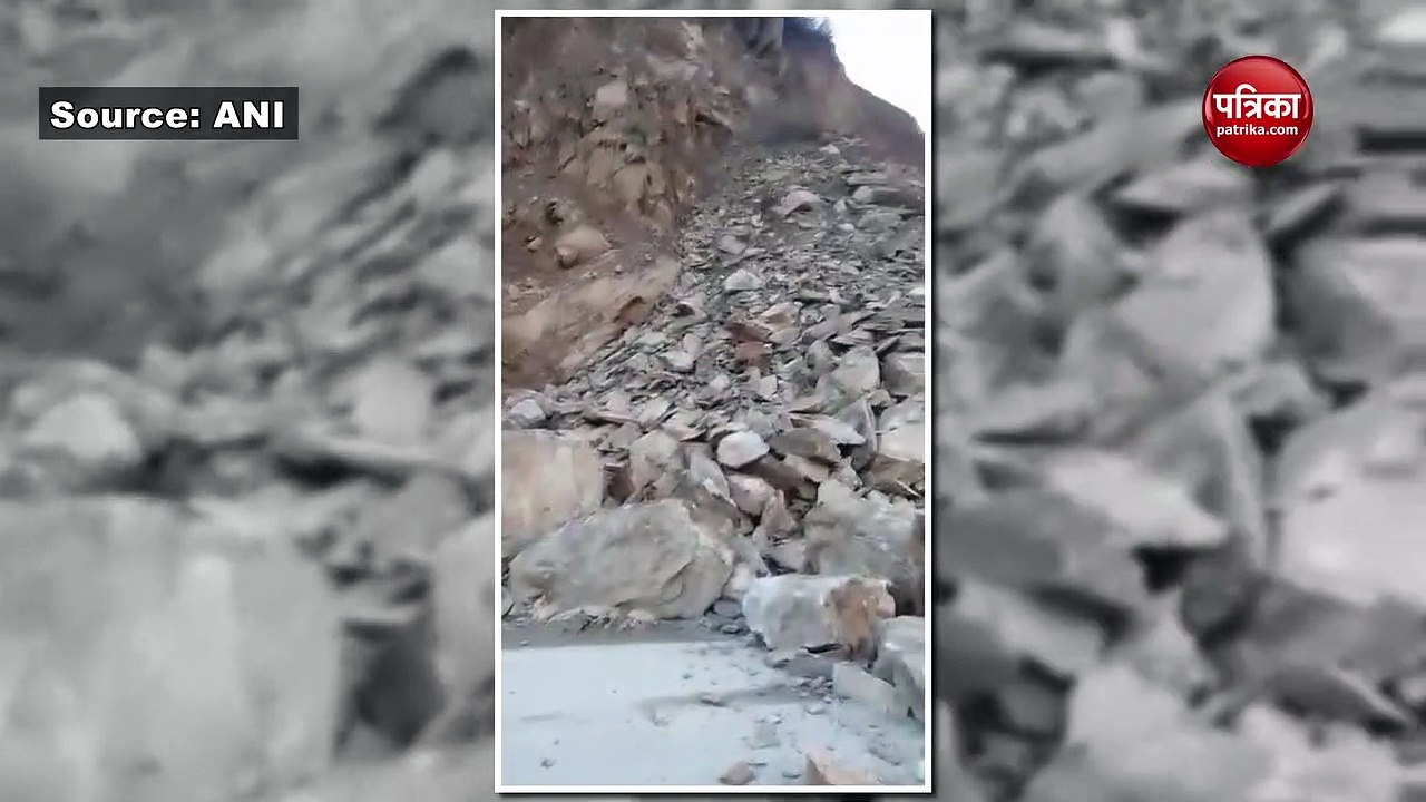 जम्मू और कश्मीर : जबरदस्त भूस्खलन से नेशनल हाईवे जाम, देखें वीडियो