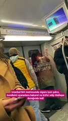 Metroda sigara içti, kendisini uyaranlara hakaret etti