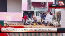 Bursa'da inşaatta çalışan kişi, 3'üncü kattan ağabeyinin üzerine düştü