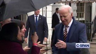 Biden makes beeline for female reporter, proves he is CREEPY as hell