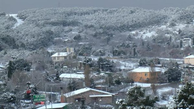 KARTAL AYDOS ORMANI BEYAZA BÜRÜNDÜ