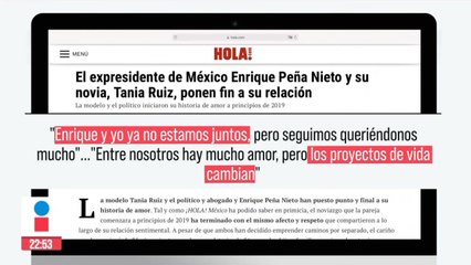 Tania Ruiz y el expresidente Peña Nieto ponen fin a su relación