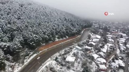 Aydos Ormanı beyaz örtüyle kaplandı