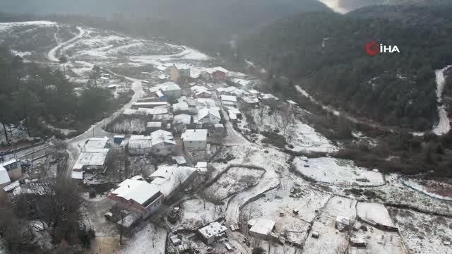 Beyaz örtüyle kaplanan Arnavutköy böyle görüntülendi