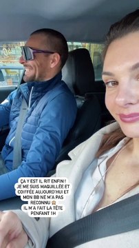 Alice Detollenaere, Camille Lacourt et leur fils, Marius.