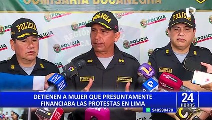 Intervienen a dos personas que estarían financiando alimentación y traslado de manifestantes