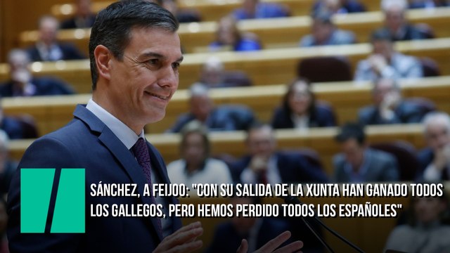 Sánchez, a Feijoo: Con su salida de la Xunta han ganado todos los gallegos, pero hemos perdido todos los españoles