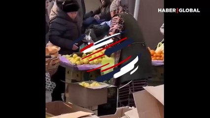 Vatandaşa çürük elma veren pazarcı kadın tepki çekti