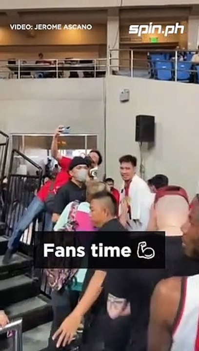 After game, June Mar Fajardo granted fans' autographs and selfie requests