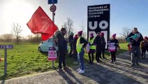 Scene of the strike at the University of Northampton