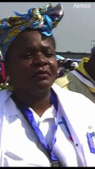 Accoglienza del Papa Francesco per la S.Messa in Congo