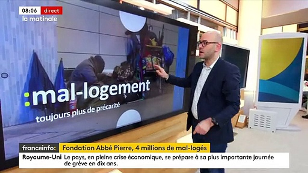 Le nombre de personnes sans domicile en France a plus que doublé en dix ans, selon la Fondation Abbé Pierre, qui évalue leur nombre à environ 330.000 dans son rapport annuel - VIDEO