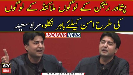 Murad Saeed urges Peshawar people to come out to streets for peace