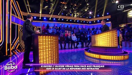 La chanteuse Stone face à Olivier Véran dans Face à Baba le mardi 31 janvier 2023 sur C8