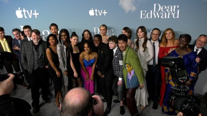 Cast of Apple TV+'s "Dear Edward" pose together at their world premiere in Los Angeles