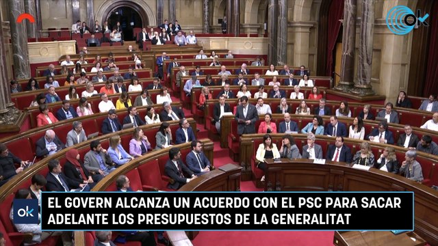 El Govern alcanza un acuerdo con el PSC para sacar adelante los Presupuestos de la Generalitat