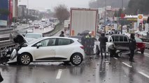 Samsun-Ordu karayolunda zincirleme trafik kazası