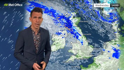 Скачать видео: Met Office Afternoon Weather Forecast 01/02/23 – Wetter in North