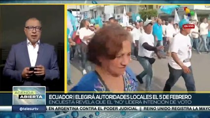Ecuatorianos eligirán autoridades locales el 5 de febrero