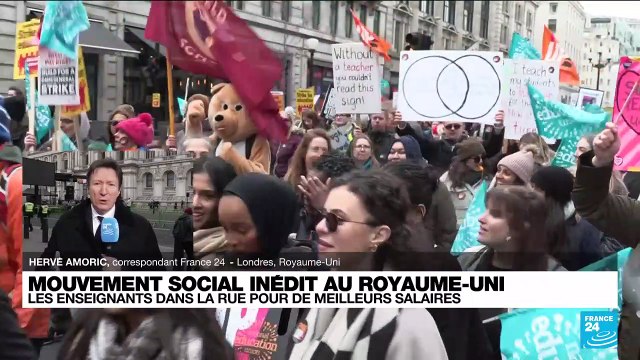 Royaume-Uni : les enseignants dans la rue pour de meilleurs salaires