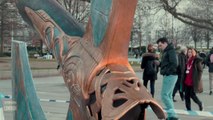 London Giant Kratos Axe Appears in London God of War