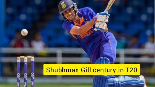 Shubhman Gill century in T20 against New Zealand