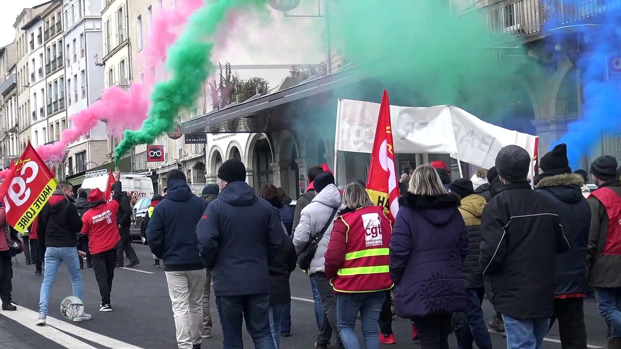 Retraites : prises de paroles de l'inter-syndicale pour la manifestation du 31/01/23 au Puy-en-Velay