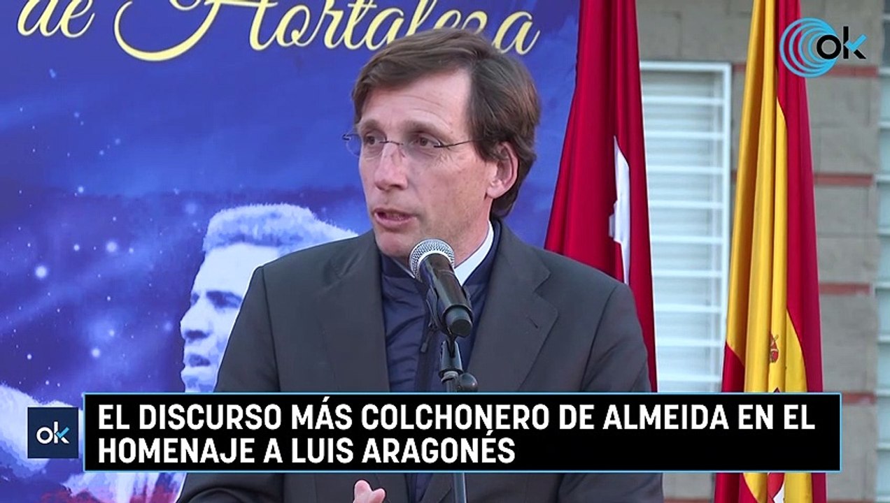 El discurso más colchonero de Almeida en el homenaje a Luis Aragonés