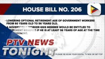 HB 206 or lowering optional retirement age of gov’t workers from 60 to 56 years old approved on third and final reading