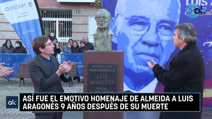 Así fue el emotivo homenaje de Almeida a Luis Aragonés 9 años después de su muerte