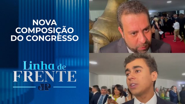 Boulos fala em impostos e Nikolas em diálogo em posse na Câmara | LINHA DE FRENTE