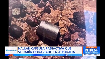Hallan cápsula radiactiva que se había perdido en Australia