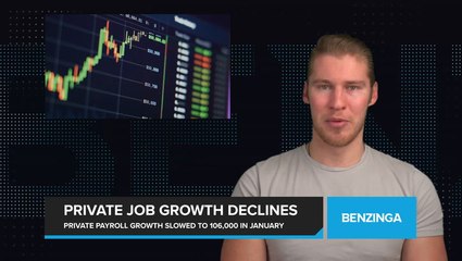 Private Payroll Growth Slowed To 106,000 In January