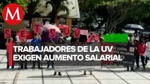 Más de 3000 trabajadores de la Universidad Veracruzana protestan de forma simultánea