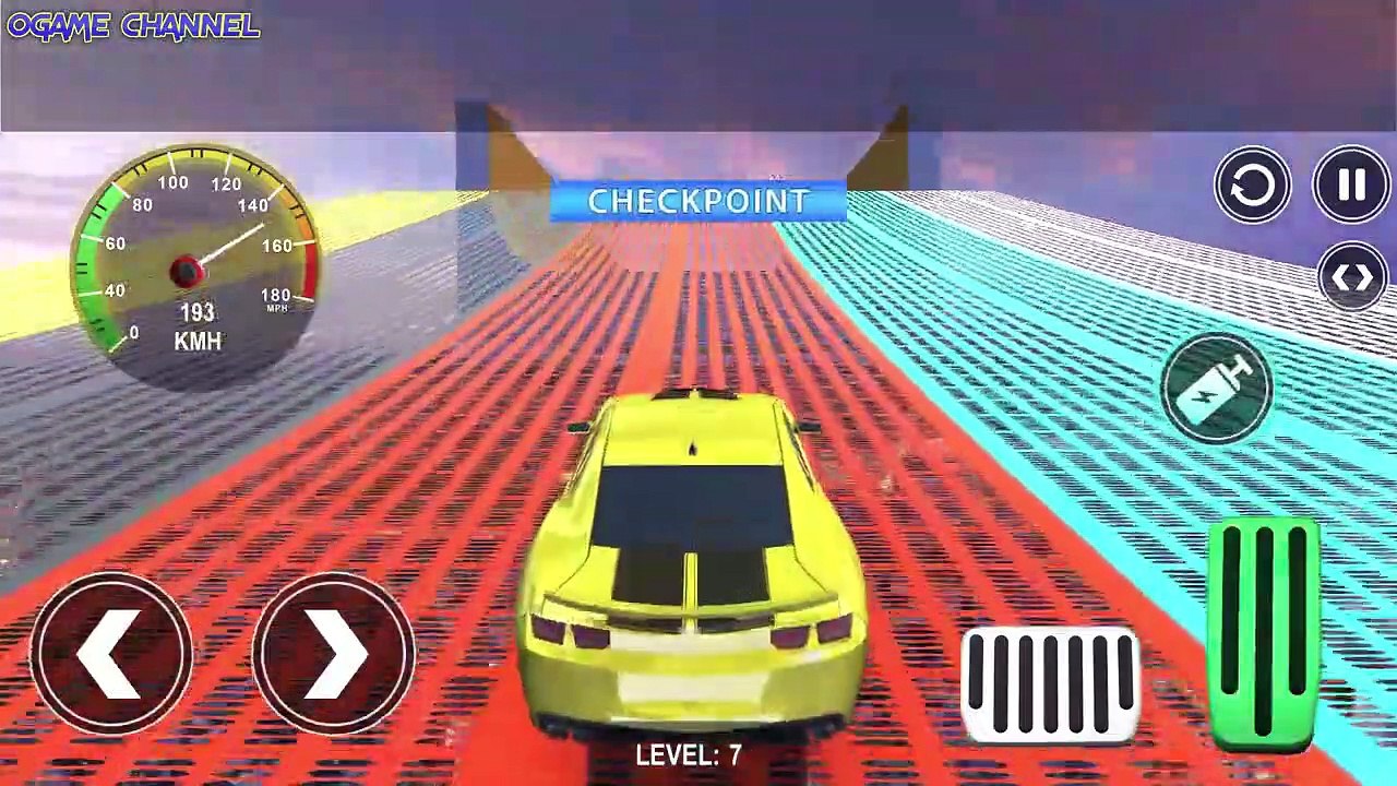 Stunt Car Jumping Mega Ramp 3D Racing Stunts Car Driving Race Games