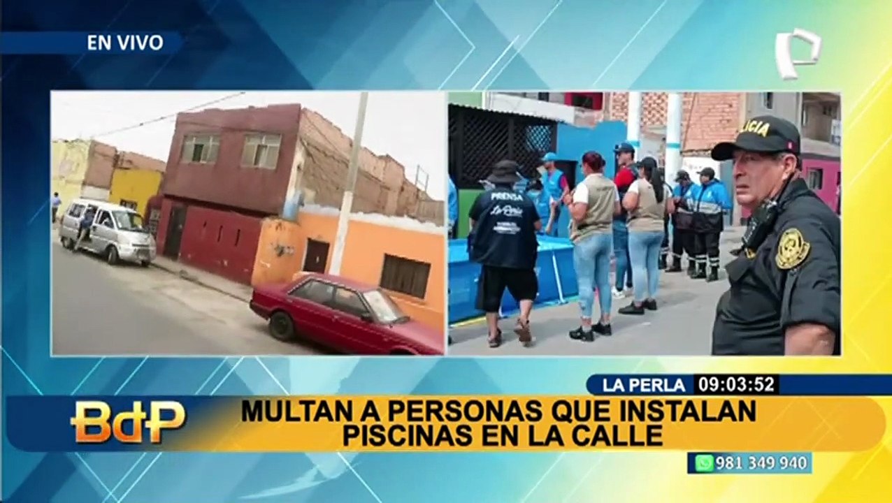 Ante primer caso de dengue: La Perla concientiza a vecinos sobre prohibición de piscinas en la calle